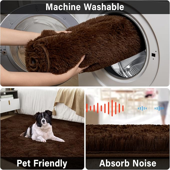 Merelax Soft Modern Indoor Large Shaggy Rug - Image 5