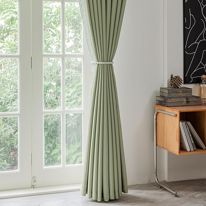 VisionaryHomeDesign Green Pinch Pleat Curtains - Image 3
