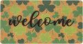 FGSS St. Patrick's Green-Shamrocks Welcome-Doormat Outdoor-Entrance by FGSS