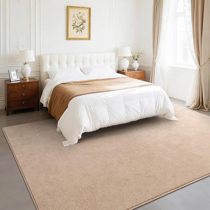Soft Rugs for Living Room 6x9 Beige, Minimalist Area Rug for Bedroom Nursery - Image 2