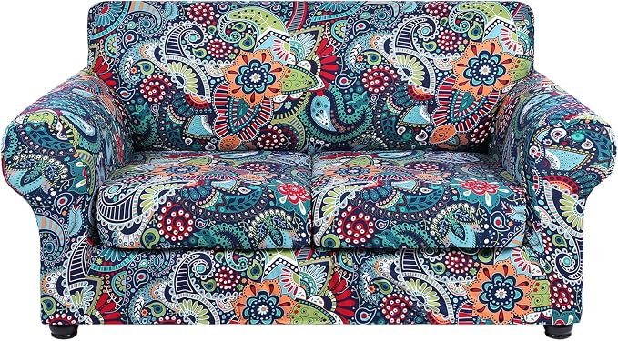 hyha Couch Cover, Loveseat Covers, Floral Pattern, 3 Pieces, Sofa Slipcovers by hyha