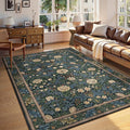 LIVEBOX Washable 5x7 Living Room Boho Area Rug, Soft Floral Rugs by LIVEBOX