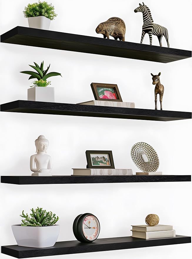 PHPH 36 Inch Wood Floating Shelves by PHPH