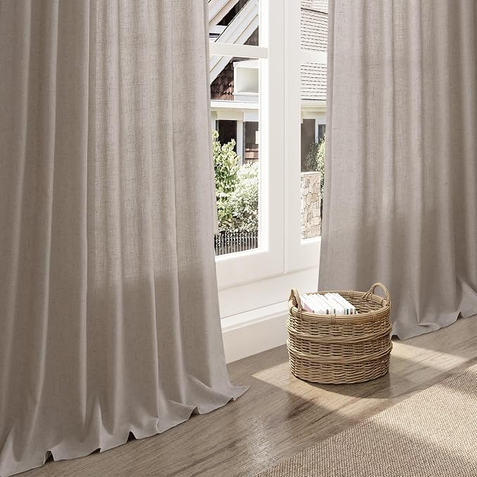 Nanspring Stone Beige Curtains 90 Inches Long - Image 5