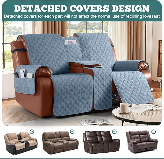 Ruaozz Waterproof Loveseat Recliner Cover - Image 3