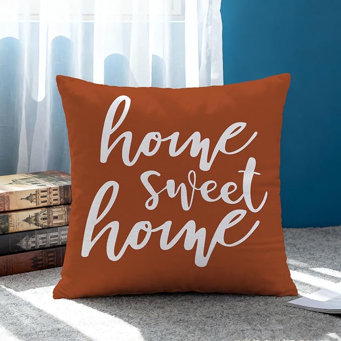 Hexagram Burntorange Geometric Pillow Covers 18x18 Set of 4, Decorative Outdoor - Image 2