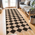 2x6 Jute Woven Runner Rug: Non-Slip Backing Diamond Pattern by BYYVOORugsforYourHome