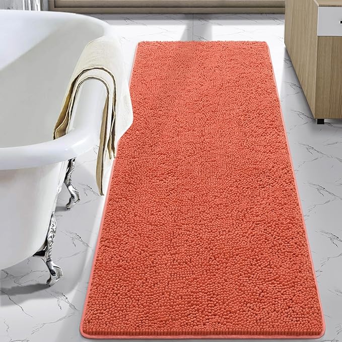LOCHAS Luxury Bathroom Rug Shaggy Bath Mat 24 x 60 Inch, Washable Non Slip Bath by LOCHAS