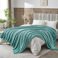 NEWCOSPLAY Super Soft King Blanket Light Teal Premium Silky Flannel Fleece by NEWCOSPLAY