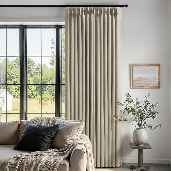 Topfinel 95 Inches Long Pinch Pleated Semi Sheer Curtains - Image 6