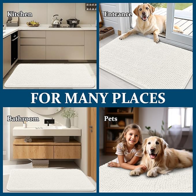 OLANLY Dog Door Mat for Muddy Paws 34x21, Absorbs Moisture and Dirt, Absorbent - Image 8