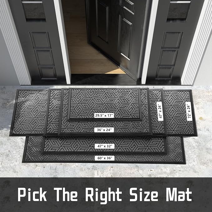 Yimobra Front Door Mat Outside Entrance, 72x24 Runner, Waterproof All-Season - Image 5