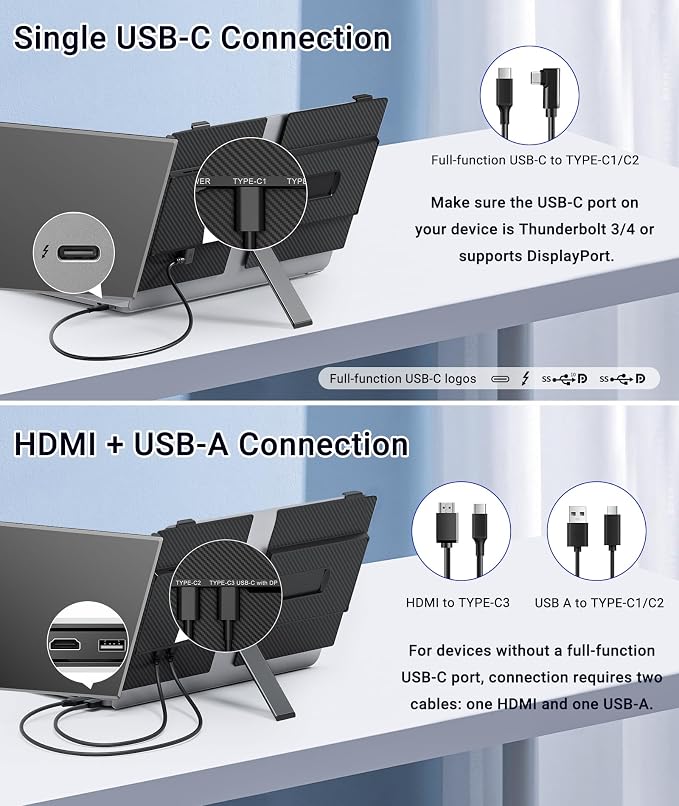 Laptop Screen Extender, 14” FHD 1080P Portable Monitor - Image 5