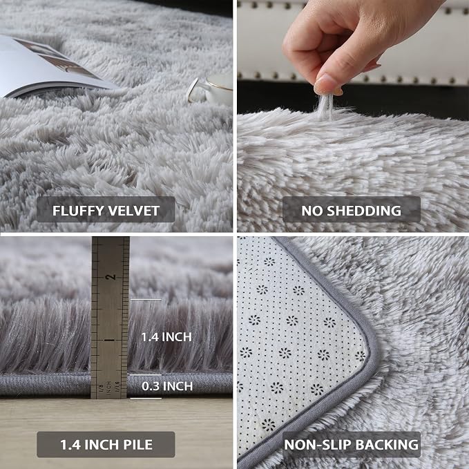 CAIYUECS Shag Area Rug, Indoor Ultra Soft Plush Rugs - Image 4