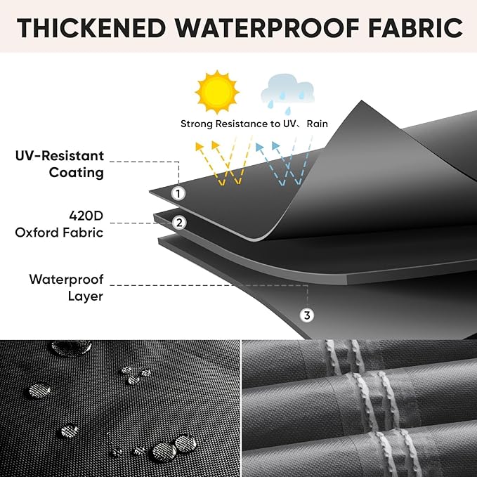 BALEINE Patio Furniture Covers, Outdoor Furniture Covers Waterproof, Heavy Duty - Image 4
