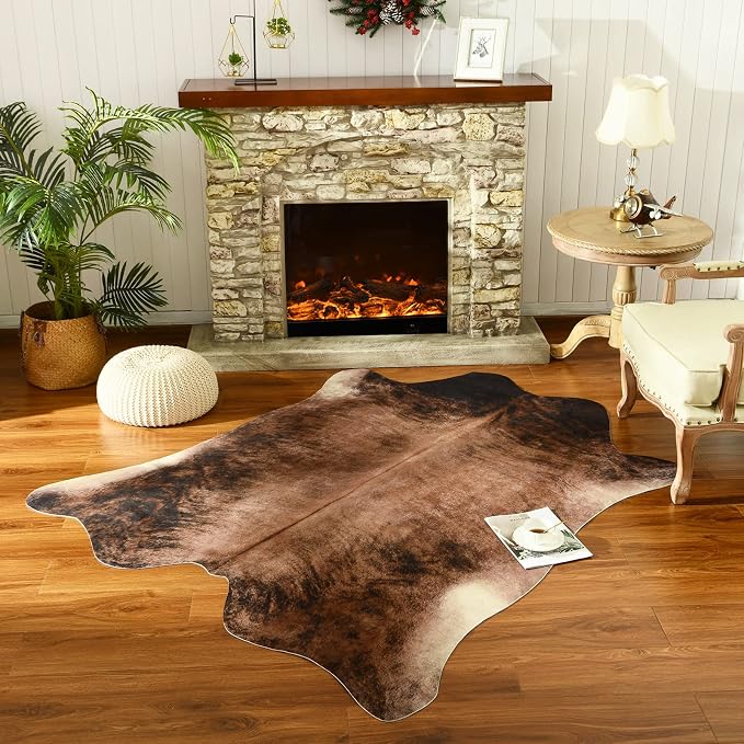 Easycozy Faux Cowhide Large Cow Print Rug - Image 4