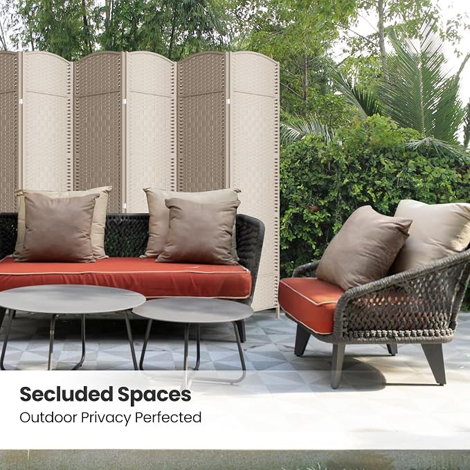 8 Panel Room Divider, 6Ft Folding Privacy Screen, Tall - Image 5