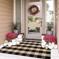 IOHOUZE Buffalo Plaid Checkered Rug 4x6 Ft Front Door Mats, Washable Area Rugs by iOhouze