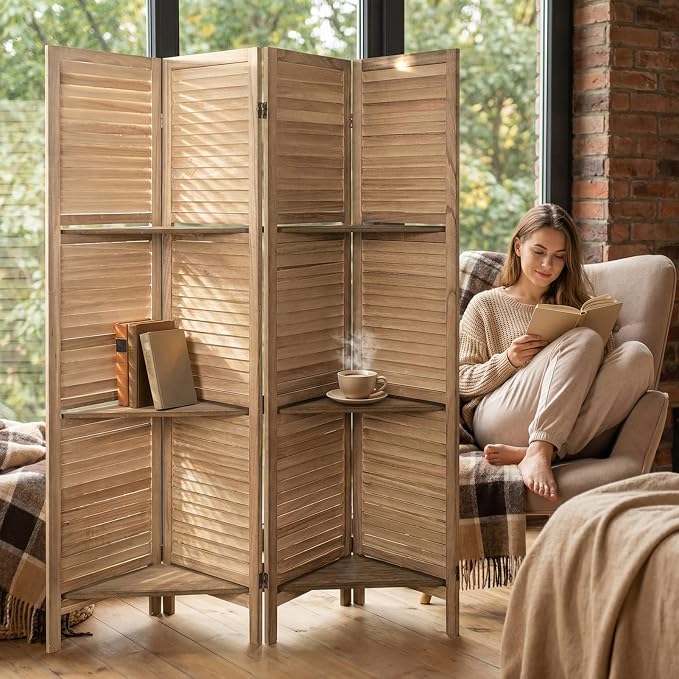Bluecat 4 Panel Folding Room Divider - Image 7