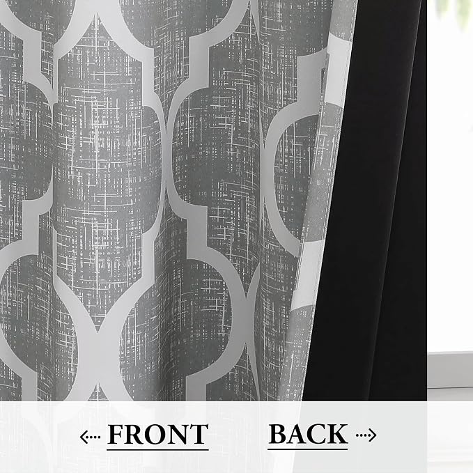 Beauoop 100% Blackout Curtains 96 Inches Long 2 Panels - Image 3