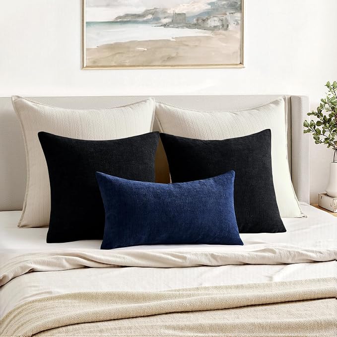 MIULEE Navy Couch Pillow Covers 12x20 Inch - Image 4