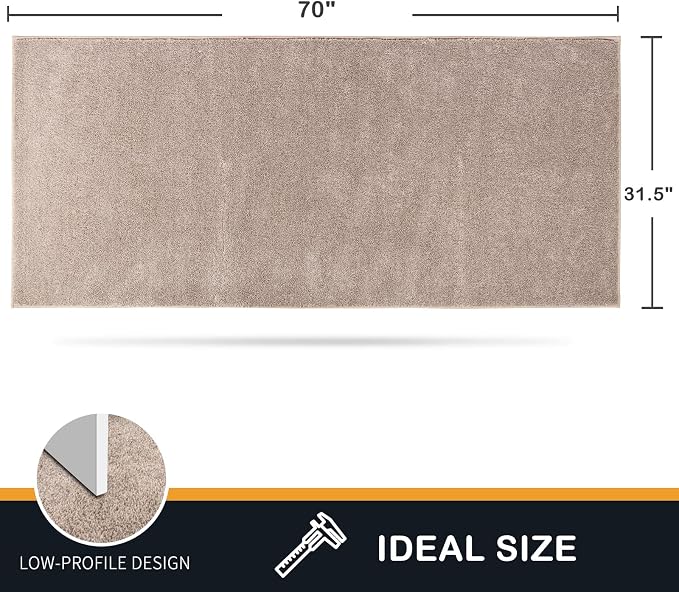 PURRUGS Dirt Trapping Door Mat 31.5" x 70", Non-Slip Machine Washable Entryway - Image 2