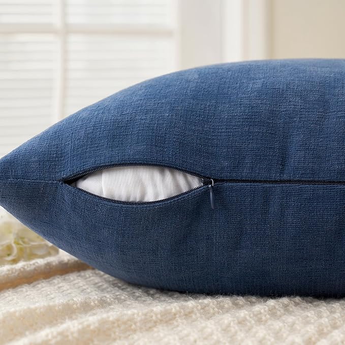 MIULEE Navy Blue Couch Pillow Covers 16x16 Inch - Image 5