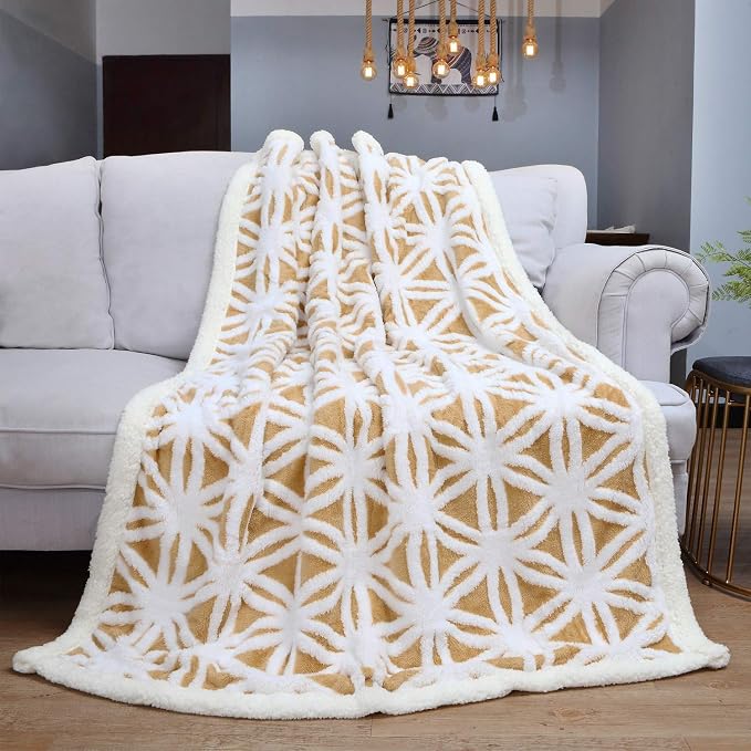 LOMAO Sherpa Fleece Blanket Fuzzy Soft Throw Blanket Dual Sided Blanket - Image 3