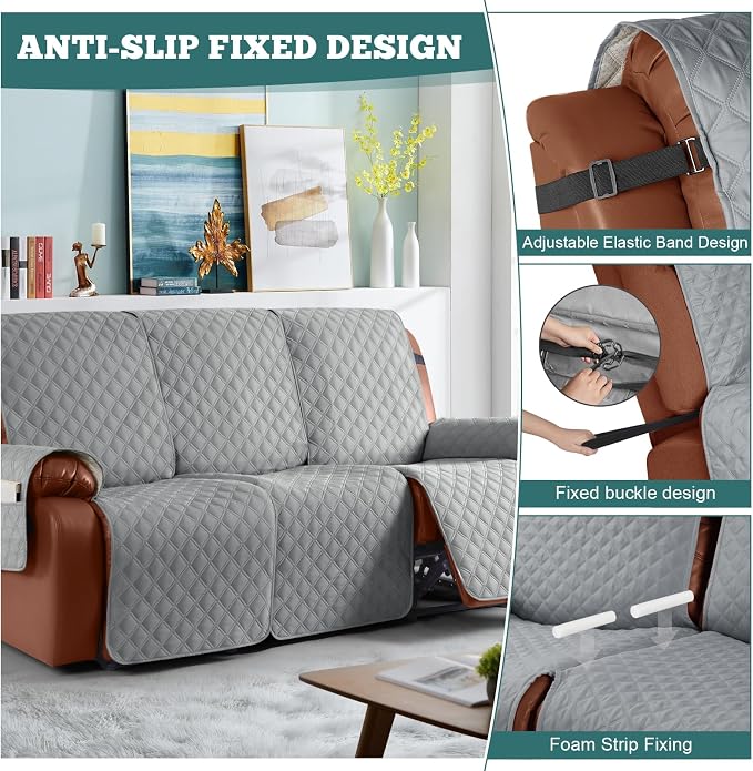 Ruaozz Waterproof Recliner Sofa Covers, 1-Piece Couch Covers - Image 6