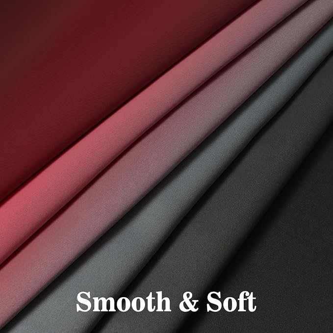 Yakamok Blackout Ombre Burgundy and Black Curtains - Image 4