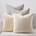 Topfinel 4 Packs Neutral Decorative Throw Pillows Covers 22x22 Inch by Topfinel