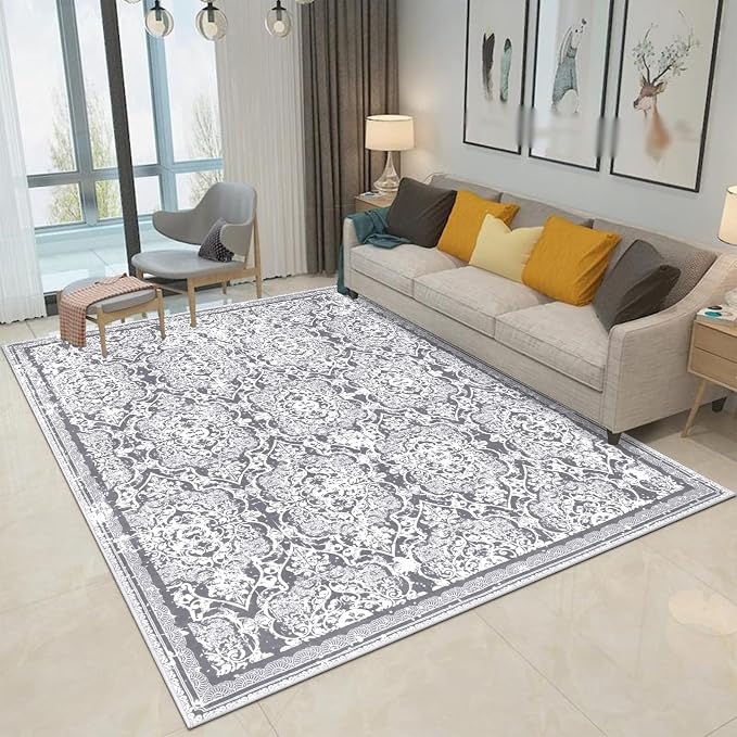 Vaukki Living Room Rug, Vintage Shaggy Soft Laundry Rug, Non Slip Kitchen Area by Vaukki