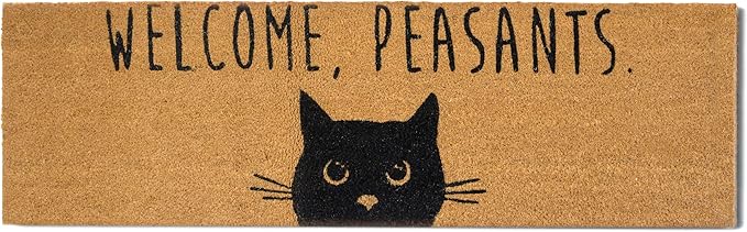 MAINEVENT Welcome Peasants Cat Doormat 50x15 Inch, Large Welcome Mat by MainEventUSA