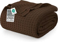 Utopia Bedding Brown 100% Cotton Waffle Blanket 300 GSM Soft Lightweight by UTOPIABEDDING