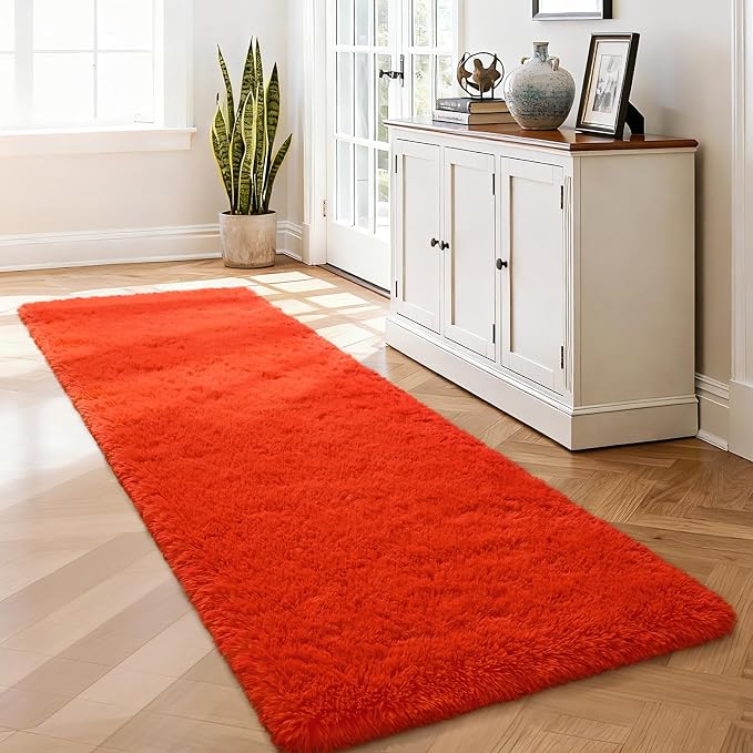 Merelax Soft Fluffy Rugs for Bedroom Living Room, 2x6 Hallway Runner Rugs by Merelax