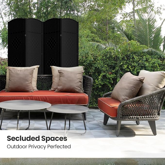 4 Panel Room Divider, 6Ft Folding Privacy Screen, Tall - Image 5