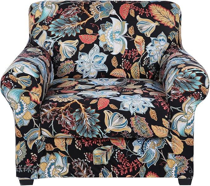 hyha Couch Covers, Chair/Sofa Covers, Floral Pattern, 2 Pieces, Armchair by hyha