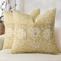 Vintage Floral Print Throw Pillow Covers 26x26 Set of 2 Neutral Modern by DKwizme