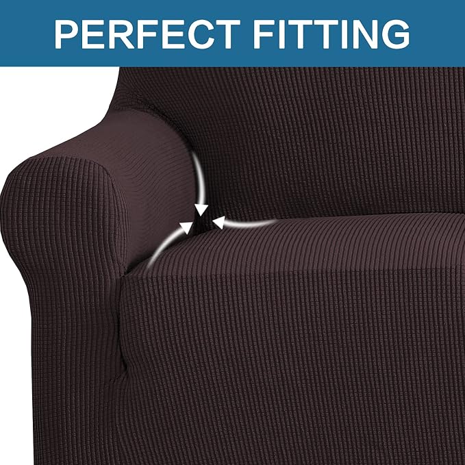 H.VERSAILTEX Stretch Love Seat Couch Covers Couch Slipcovers - Image 5