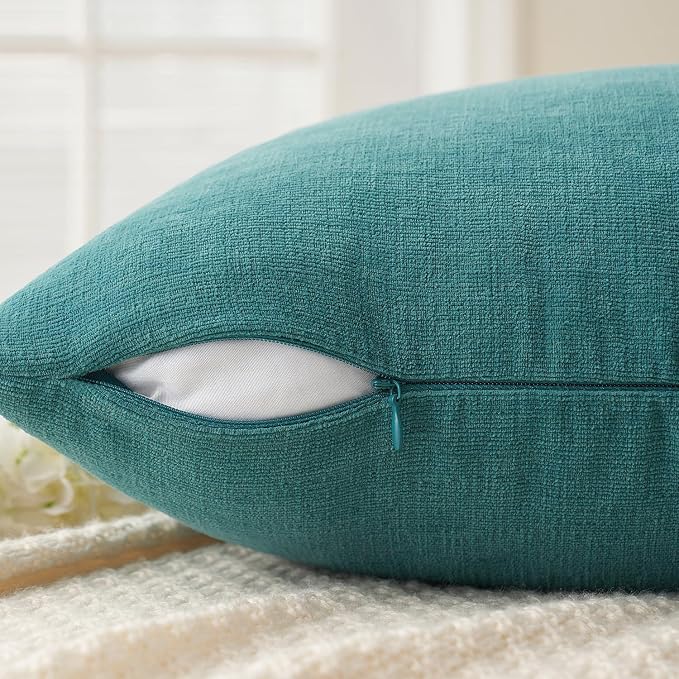 MIULEE Teal Couch Pillow Covers 20x20 Inch - Image 4