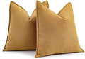 MIULEE Pack of 2 Mustard Yellow Decorative Pillow Covers 26x26 Inch Soft by MIULEE