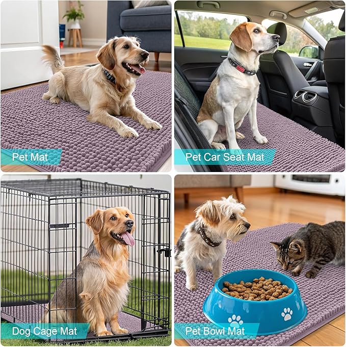 OLANLY Dog Door Mat for Muddy Paws 44x24, Absorbs Moisture and Dirt, Absorbent - Image 7