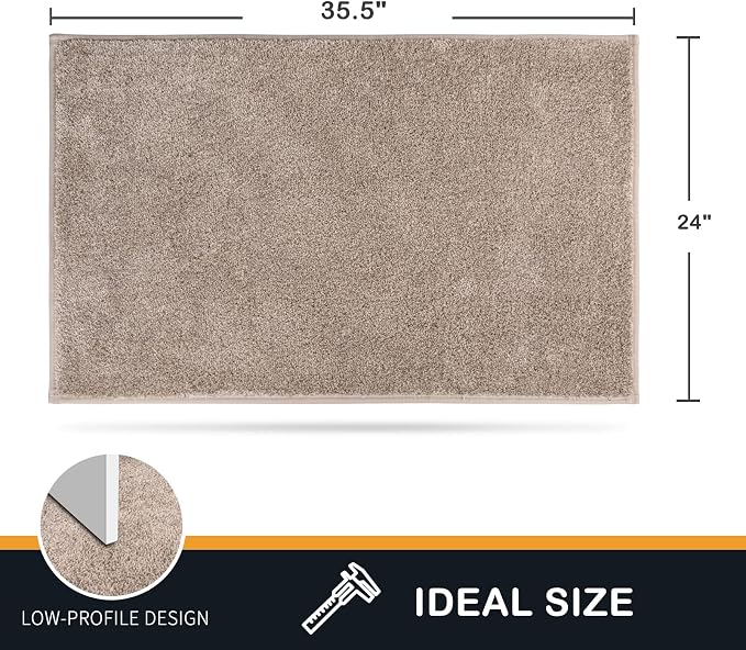 PURRUGS Dirt Trapping Door Mat 24" x 35.5", Non-Slip Machine Washable Entryway - Image 2
