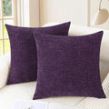 CaliTime Throw Pillow Covers Decorative 24 X 24 Inches Pack of 2 Cozy Chenille by CaliTime