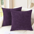 CaliTime Throw Pillow Covers Decorative 18 X 18 Inches Pack of 2 Cozy Chenille by CaliTime