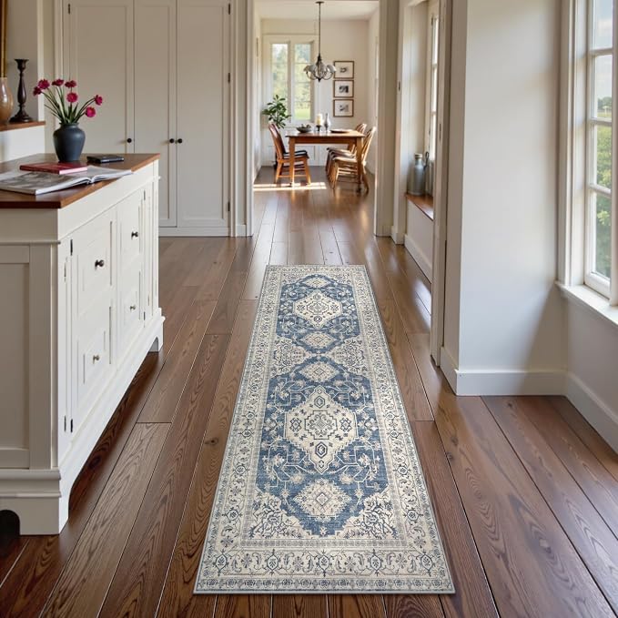 Lahome Oriental Kitchen Runner Rug Non Slip, 2x5 Washable Hallway Runner - Image 4
