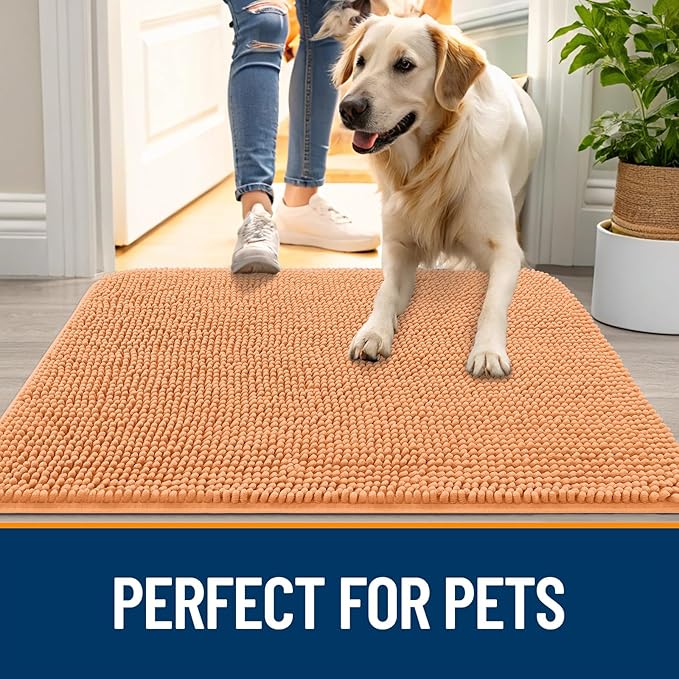 OLANLY Dog Door Mat for Muddy Paws 50x30, Absorbs Moisture and Dirt, Absorbent - Image 6