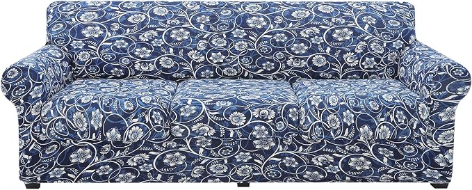 hyha Couch Cover, Floral Pattern, 4 Pieces, Sofa Slipcovers, by hyha