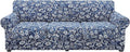 hyha Couch Cover, Floral Pattern, 4 Pieces, Sofa Slipcovers, by hyha