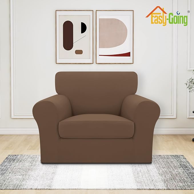 Easy-Going 3 Pieces Stretch Chair Cover Washable Chair Slipcover Set - Image 2